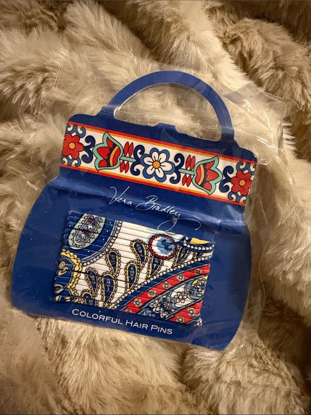 Vera Bradley Blue Paisley Mini Hair Pin Set